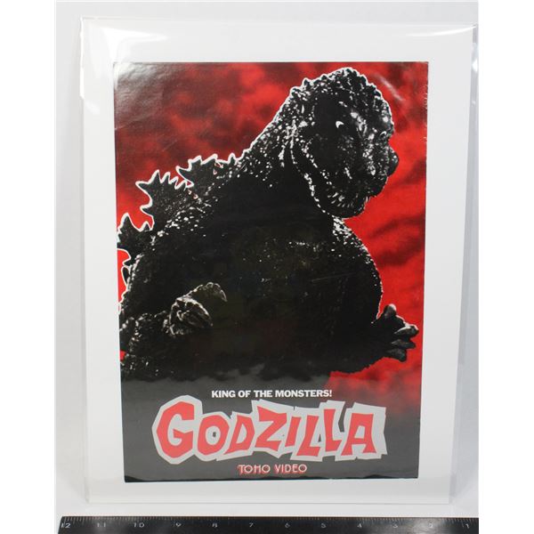 #657 1980's Godzilla Toho Video Store Poster 12x8
