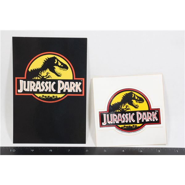 #788 1992 Jurassic Park Unused Decal + Postcard