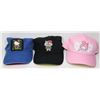Image 1 : #873 Lot of 3 Hello Kitty Brand Baseball Caps w/