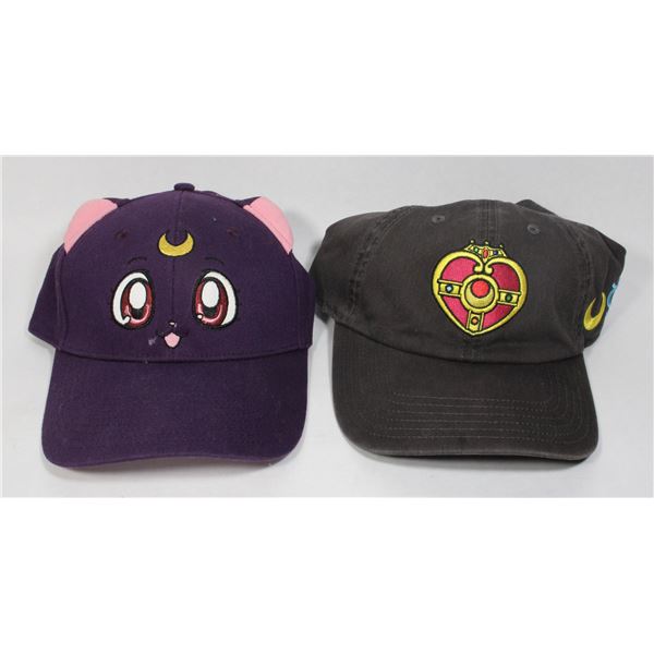 #874 Lot of 2 Sailor Moon Crystal Baseball Caps