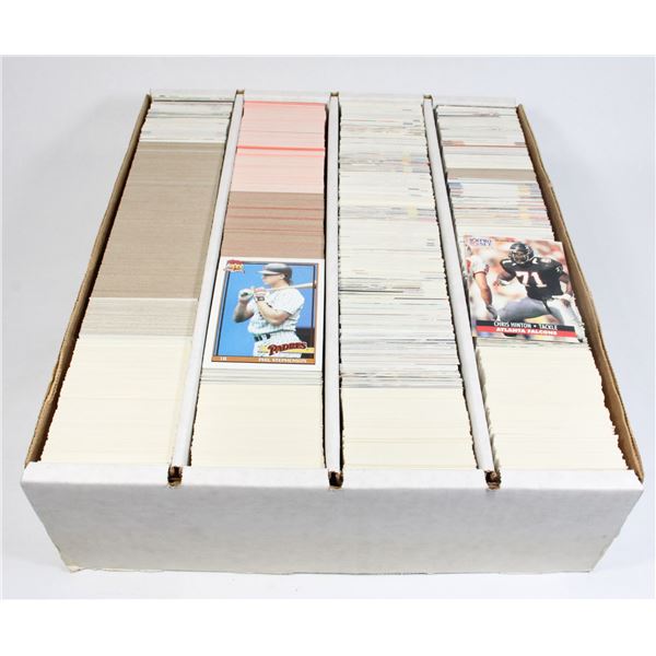 #909 Large Box of Vintage NHL NFL MLB Cards