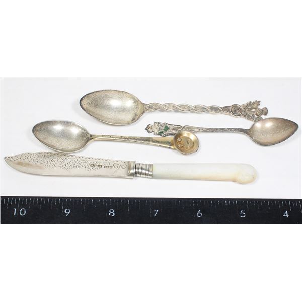 #953 2.25 Oz Sterling Silver Lot of Spoons / Knive