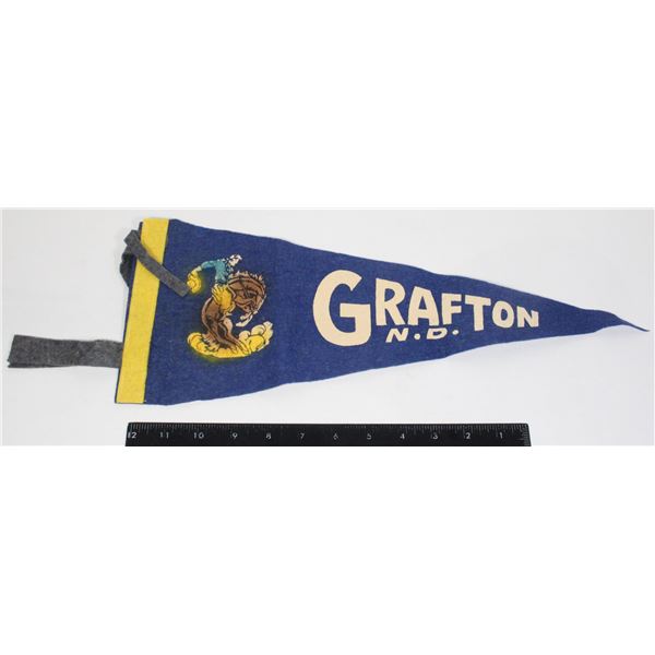 #965 1950's Pennant Grafton North Dakota Cowboy