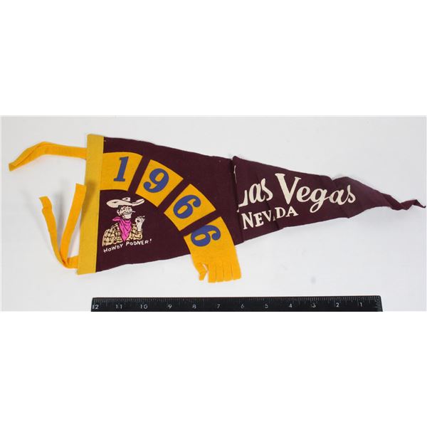 #972 1966 Las Vegas Nevada Pennant Howdy Partner