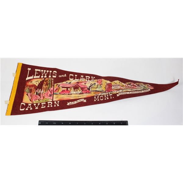 #984 1950's Pennant Louis and Clark Cavern Montana