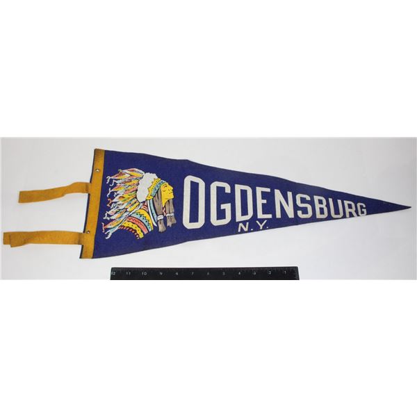 #987 1950's Pennant Ogdensburg New York Chief