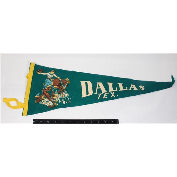 #1005 1950's Pennant Dallas Texas Cowboy Design
