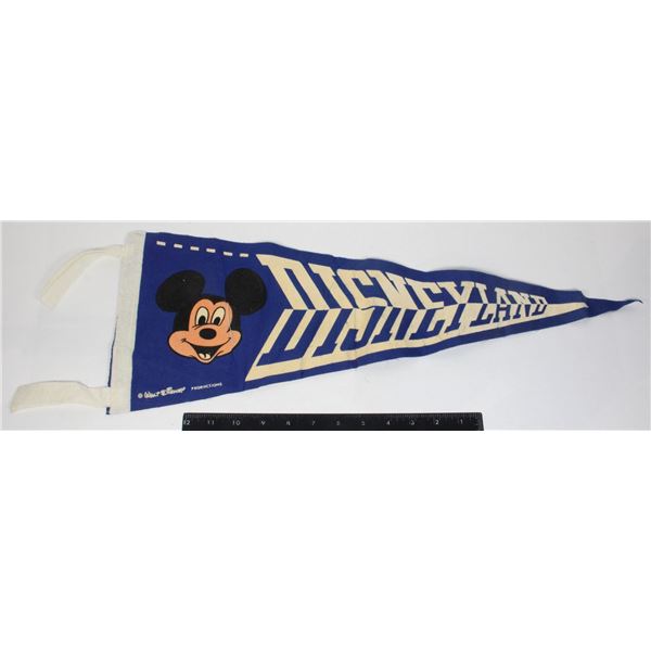 #1008 1960's Pennant Disneyland Mickey Mouse