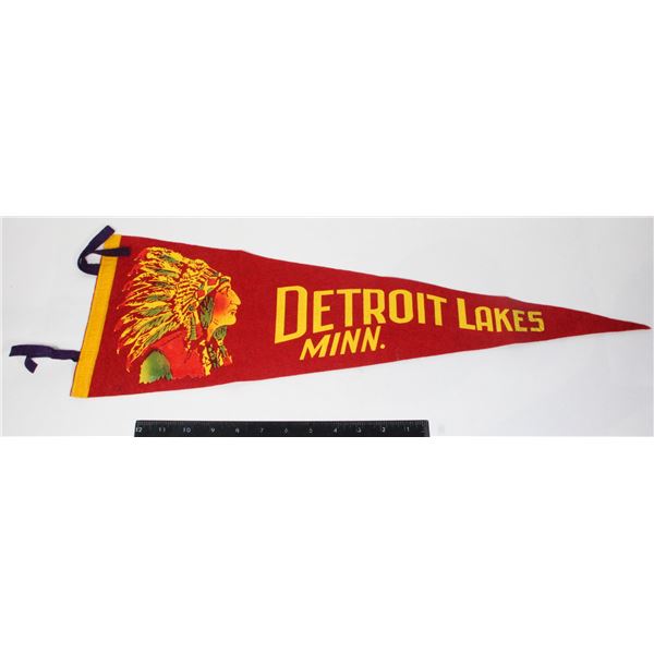 #1010 1900's Pennant Detroid Lakes Minnesota Chief
