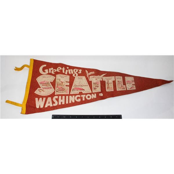 #1016 1900's Pennant Greetings Seattle Washington