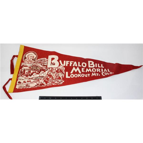 #1017 1950s Pennant Buffalo Bill Memorial Colorado