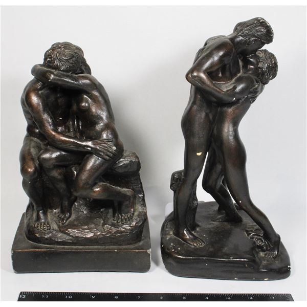 #1022 Pair of 1970's Romantic Model Statues