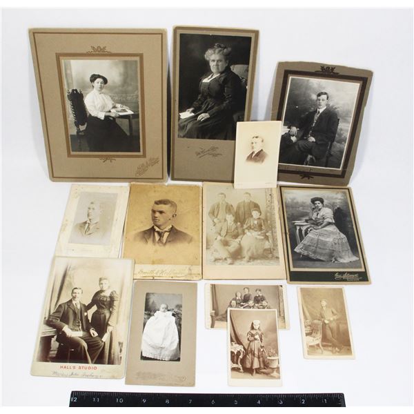 #1071 Lot of Antique Canadian Portrait Photographs