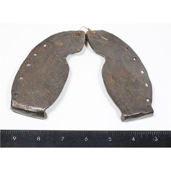 #1075 Antique Metal Shoe Parts lot of 2