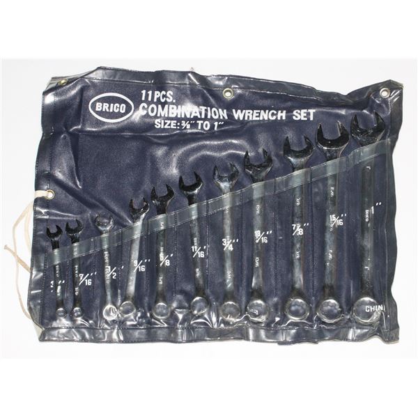 #1091 Complete Metal Tool Wrench Set in Bag Brico