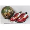 Image 1 : #1095 Bowling Ball 1ZR2028 USBC VIZ-A-BALL w/shoes