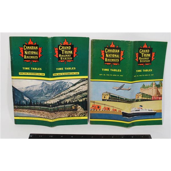 #1102 Canadian National Railways Time Tables 1957