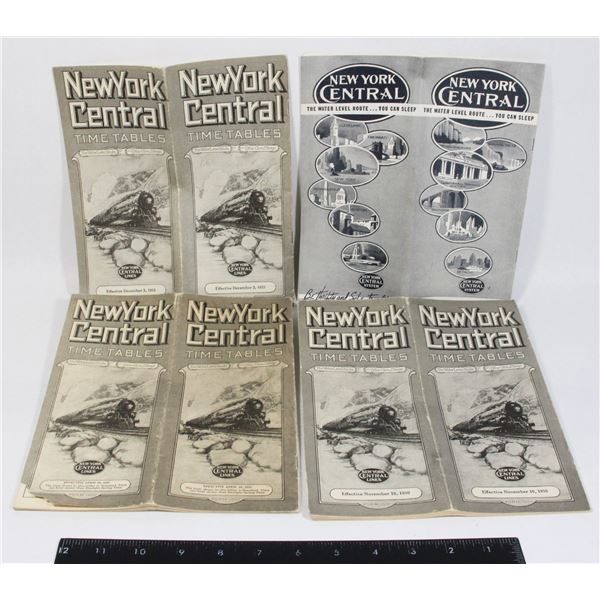 #1107 New York Central Railroad Time Tables 1941