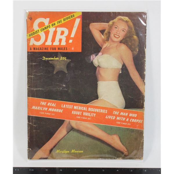 #1109 Sir! Magazine December 1952 Marilyn Monroe