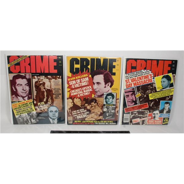 #1113 Lot of 3 Crime Magazines 1978 1979