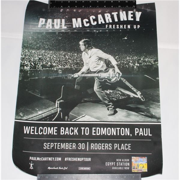 #1114 Paul McCartney Edmonton Poster 24 x 18 Inch