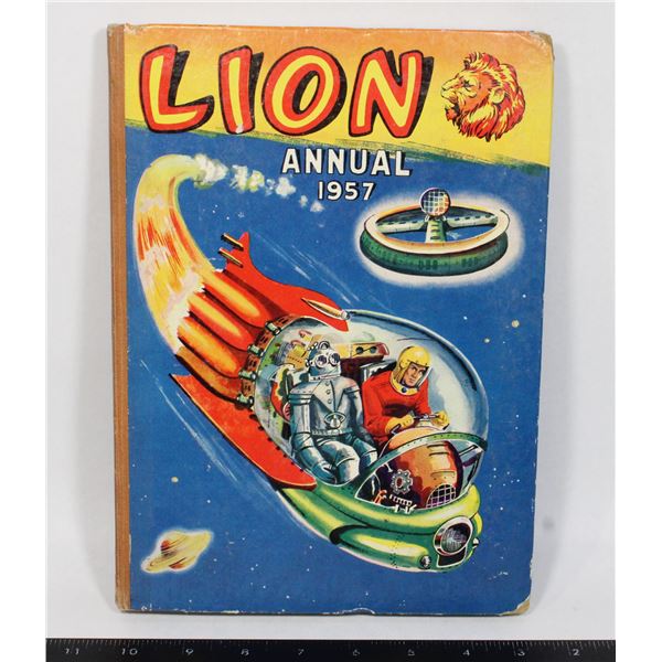 #1117 British Childrens Lion Annual 1957 Hardcover