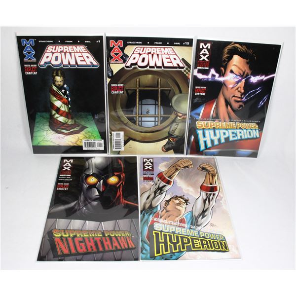 #1270 Max Comics Supreme Power #1 Lot of 5 2003