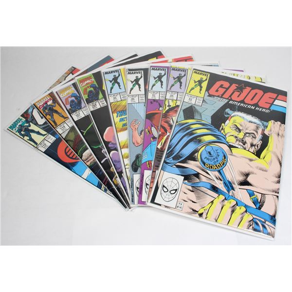 #1295 Marvel Comics G.I. Joe Comics Lot of 9 1989