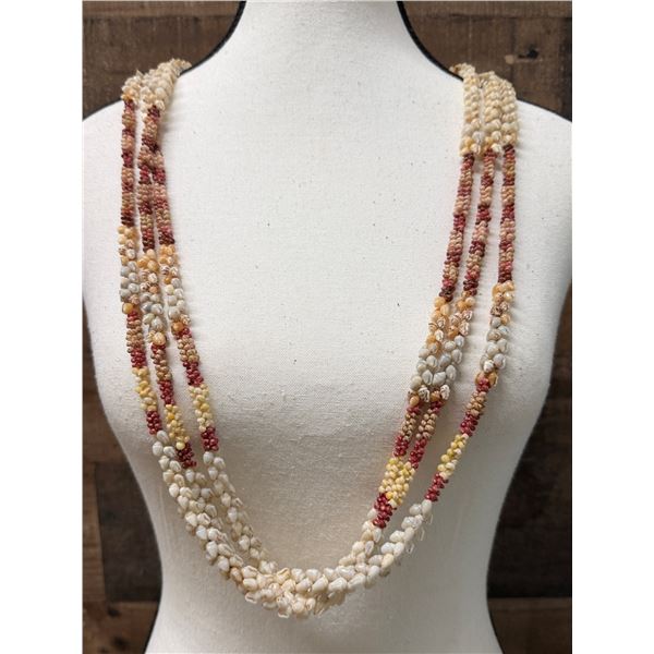 Niihau Triple-Strand Shell Lei Kipona w/ COA 38"L