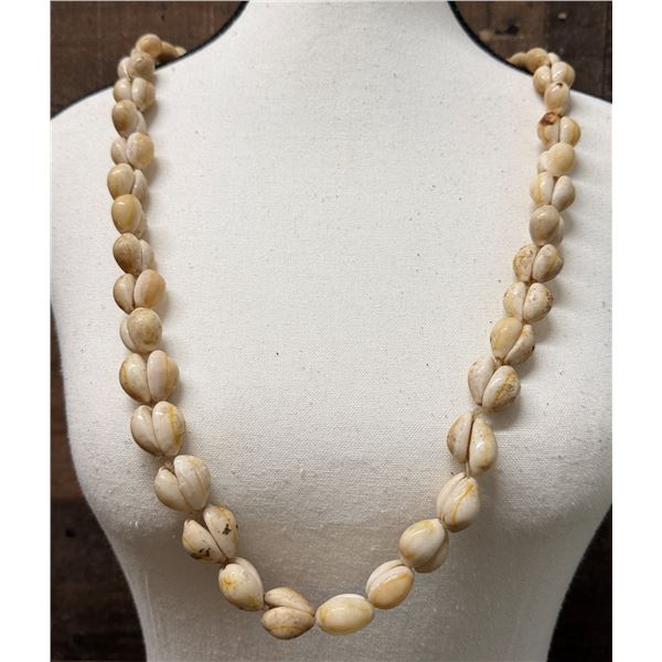 Cowrie Shell Double String Lei 36"L