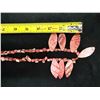 Image 10 : Amber-Colored Mother of Pearl Necklace w/ Leaves 20"L