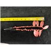 Image 9 : Amber-Colored Mother of Pearl Necklace w/ Leaves 20"L