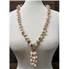 Image 1 : Pikake Style Shell Lei w/ Double Strand Pendant 34"L