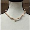 Image 1 : Hand Carved  Mother of Pearl Necklace w/ Dolphin & Shark Amakua 16"L