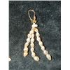 Image 3 : Niihau Triple Strand Onikiniki Momi Shell Earrings w/ Puka Shell 3.5"L