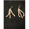Image 4 : Niihau Triple Strand Onikiniki Momi Shell Earrings w/ Puka Shell 3.5"L