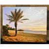 Image 1 : Palm Tree Artwork by School of Daniel Kim Artist Sukjun, Unframed 20" x 16"