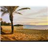 Image 2 : Palm Tree Artwork by School of Daniel Kim Artist Sukjun, Unframed 20" x 16"