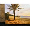 Image 4 : Palm Tree Artwork by School of Daniel Kim Artist Sukjun, Unframed 20" x 16"