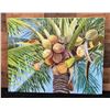 Image 1 : Coconut Palm Artwork by School of Daniel Kim Artist Young Chui, Unframed 20" x 16"