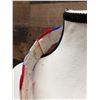Image 6 : Vintage Hand-Sewn Hawaiian Red, White & Blue Feather Hat Band Lei on Flannel 25"L