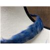 Image 4 : Vintage Domed Hawaiian Pheasant Feather Hat Band Lei on Flannel (Rare) 25"L