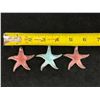 Image 6 : Qty 3 Hawaii Glass Co. Starfish Pendants 2" Dia