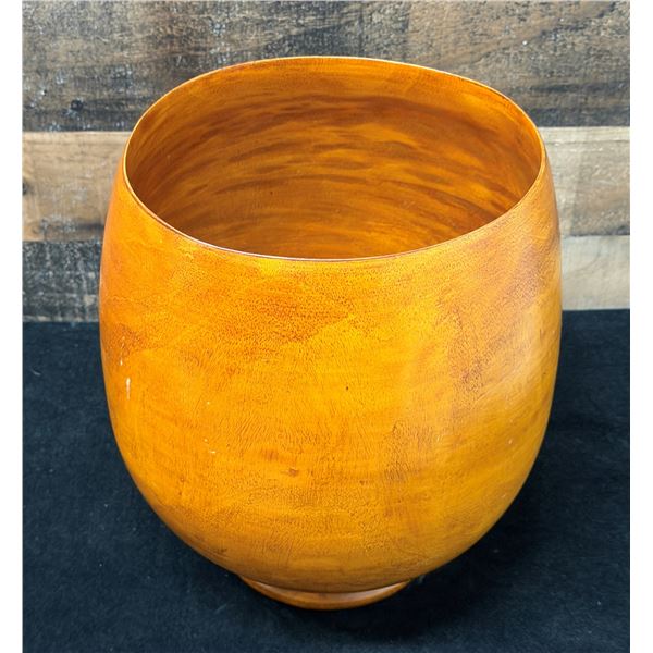Hawaiian Norfolk Pine Calabash Bowl 8" Dia, 10.5"H