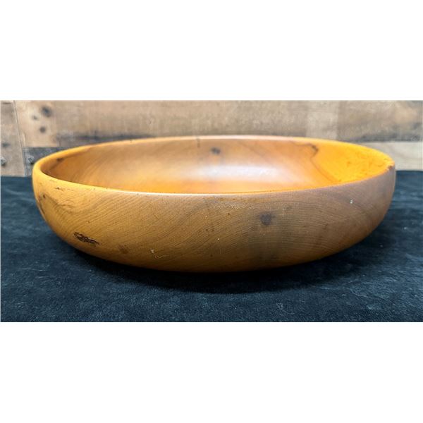Hawaiian Monkey Pod (?) Bowl w/ Maker's Mark 12" Dia, 3"H