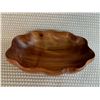 Image 2 : Small Carved Bowl Signed Kamani Wood, Approx. 7" x 5"