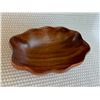 Image 1 : Small Carved Bowl Signed Kamani Wood, Approx. 7" x 5"
