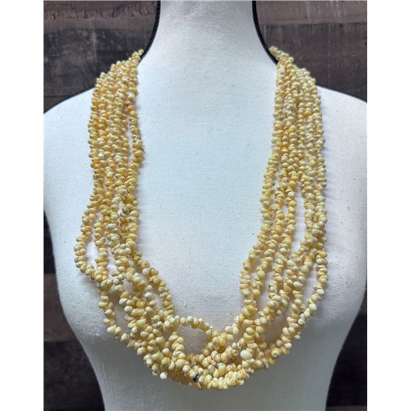Mongo Yellow Shell 5-Strand Lei 32"L