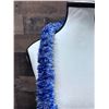 Image 2 : White & Blue Lei w/ Kukui Nuts & Tie Closure Circa 1980's, 20"L