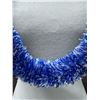 Image 3 : White & Blue Lei w/ Kukui Nuts & Tie Closure Circa 1980's, 20"L